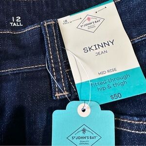 St. John's Bay Women's Skinny Jeans - Dark Blue